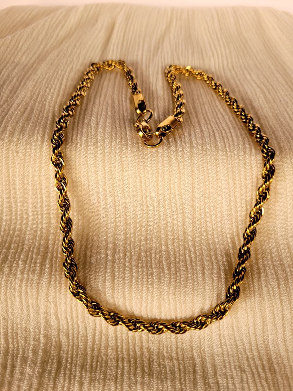 Corrente Cordão Baiano Aço Dourado