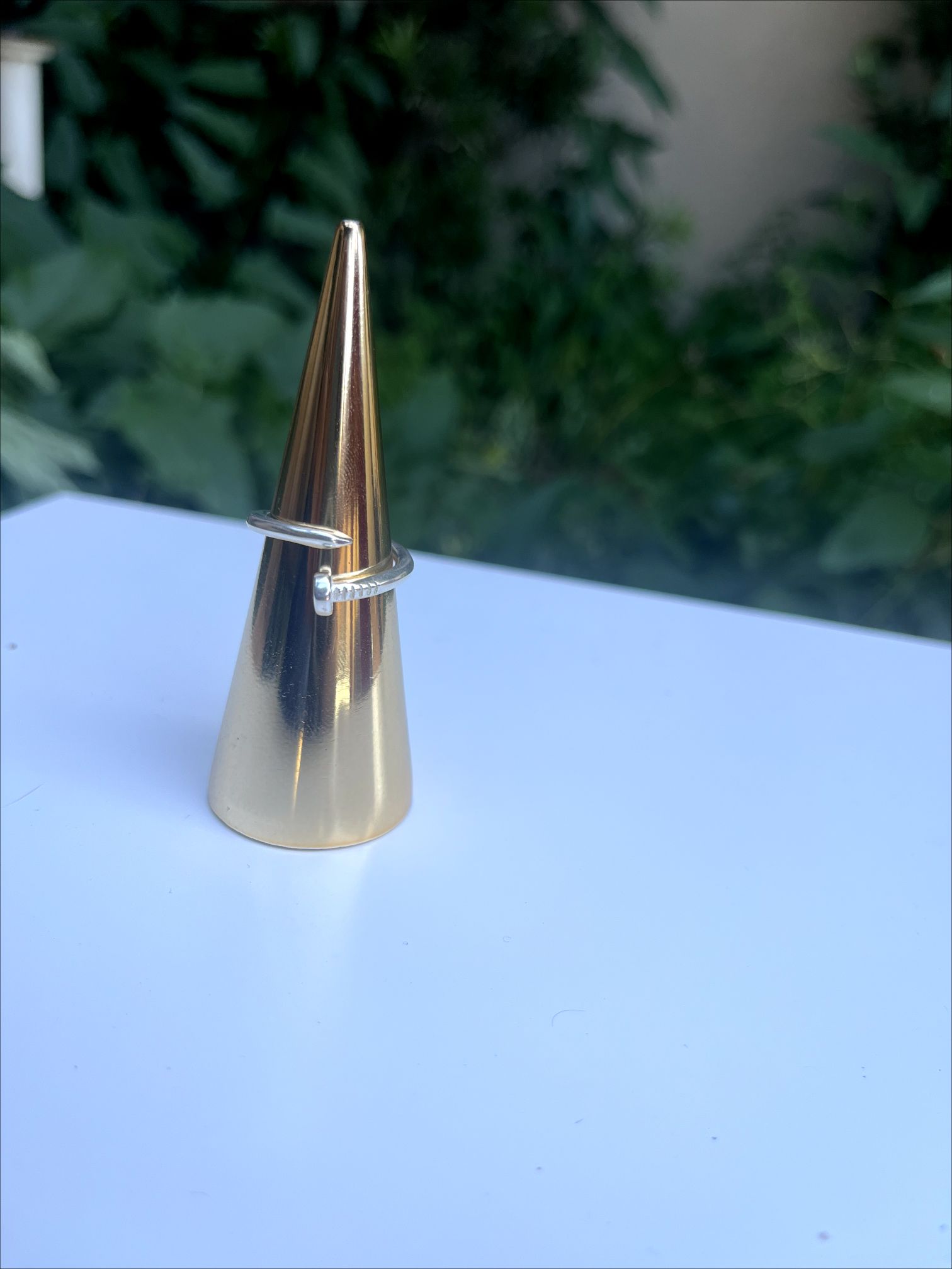 Anel Prego Liso Dourado