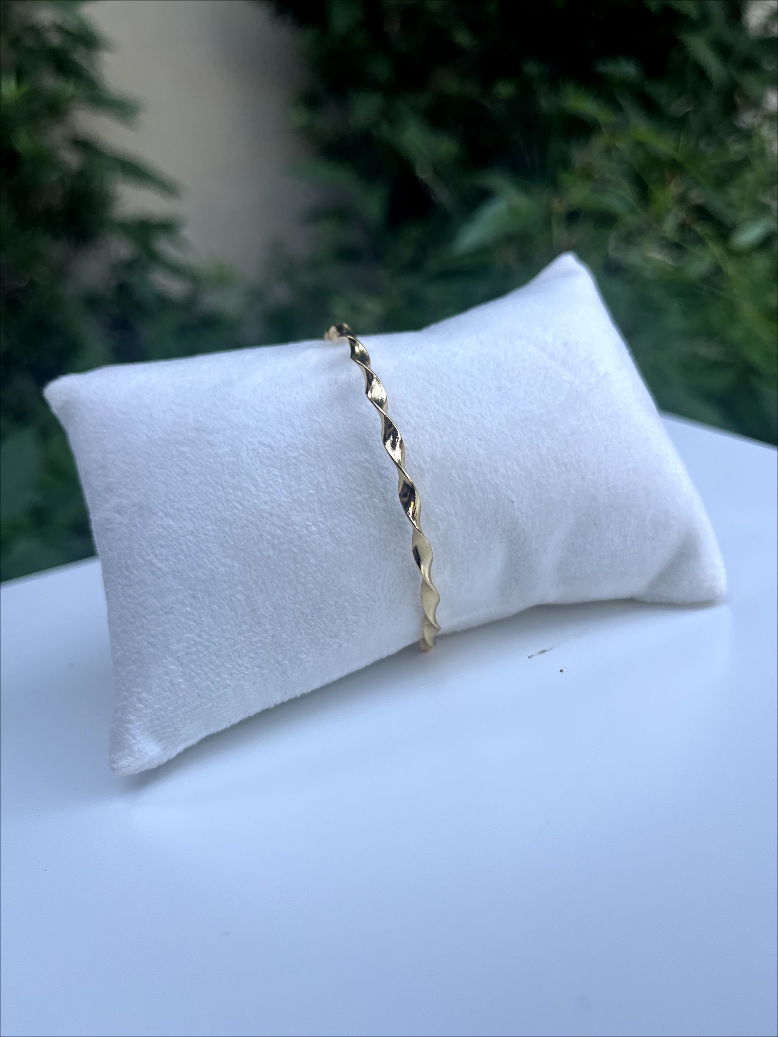 Bracelete Espiral Liso Fino dourado