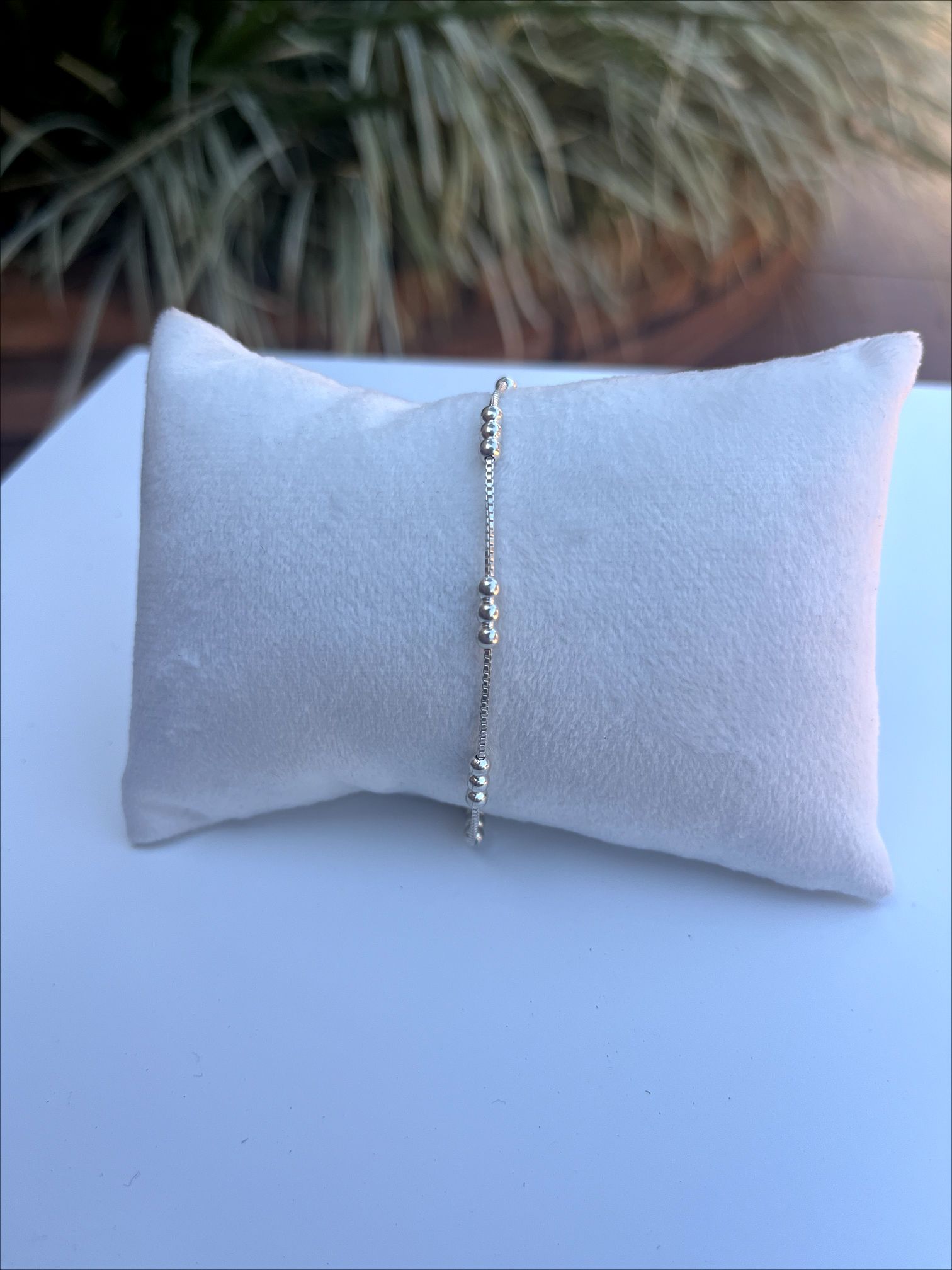 Pulseira Veneziana Trio de Bolinhas Prata