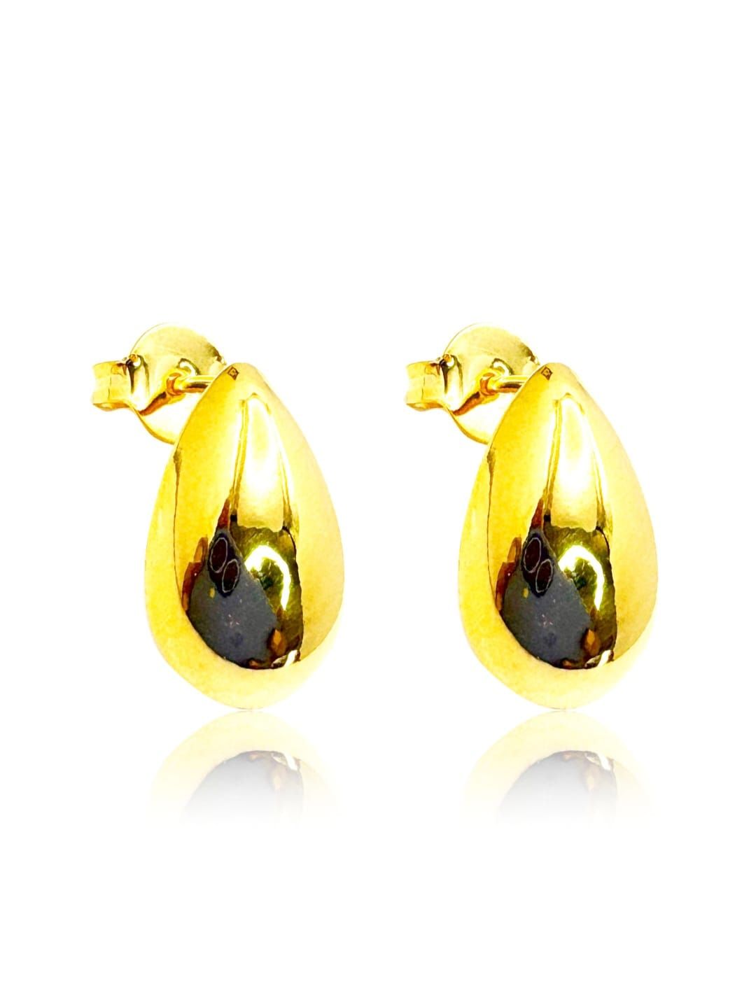 Brinco Gota Lisa dourado
